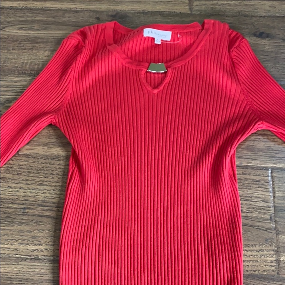Philosophy red sweater !